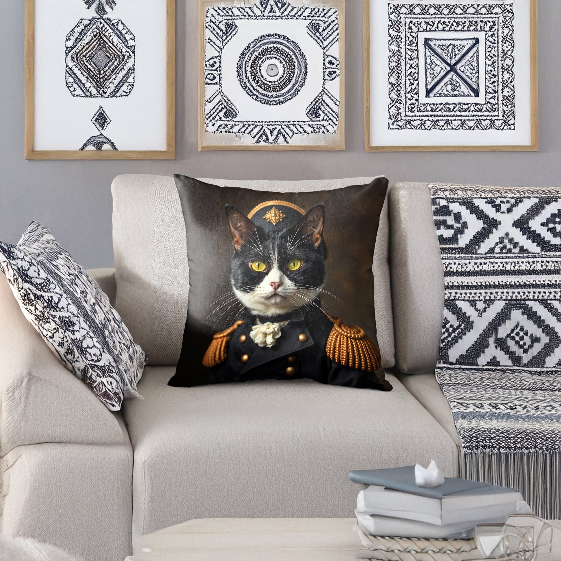 17th Century Cat Pillow Cover-3