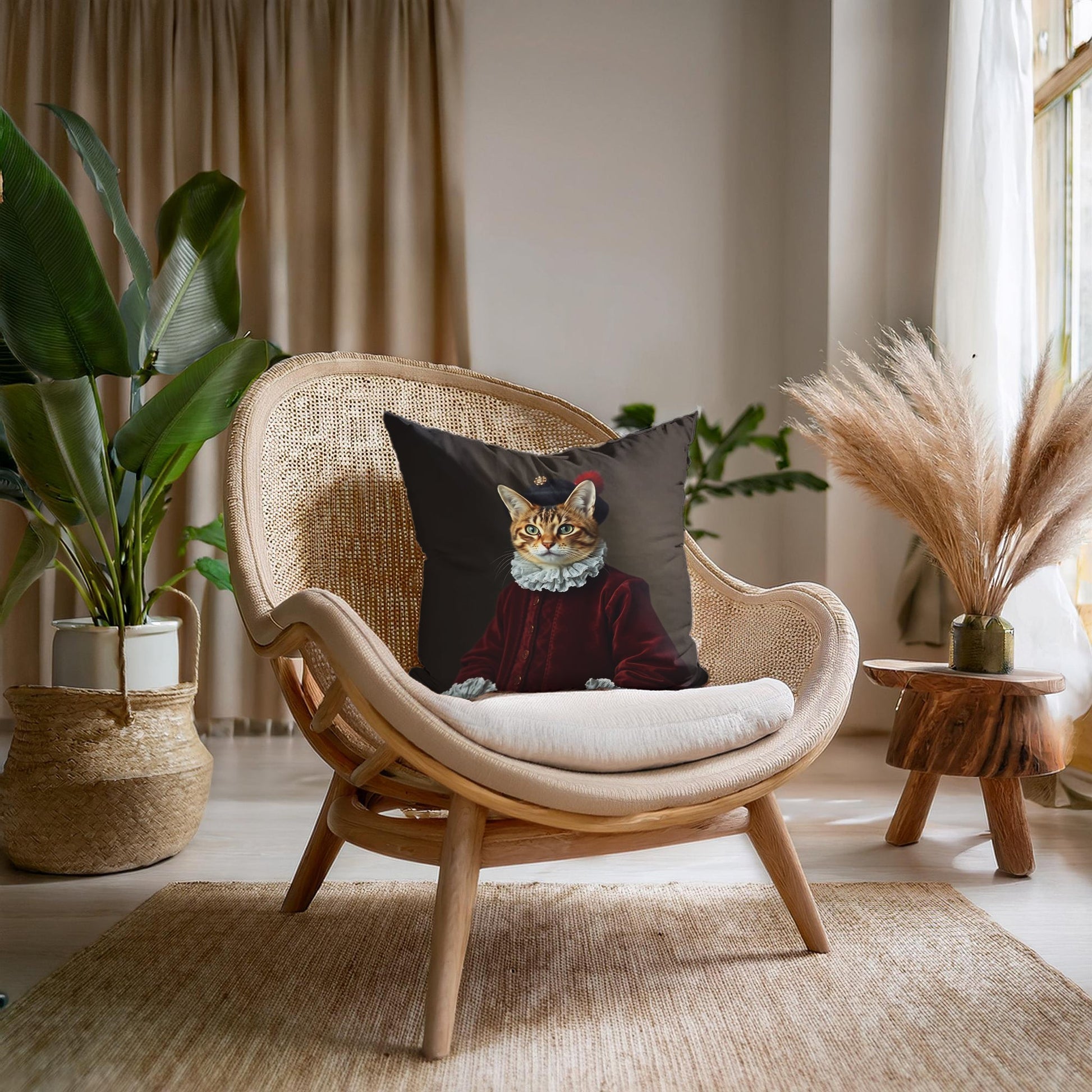 Vintage Cat Throw Pillow Cover-2