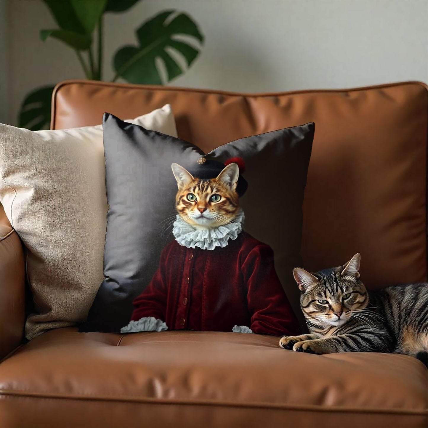 Vintage Cat Throw Pillow Cover-4