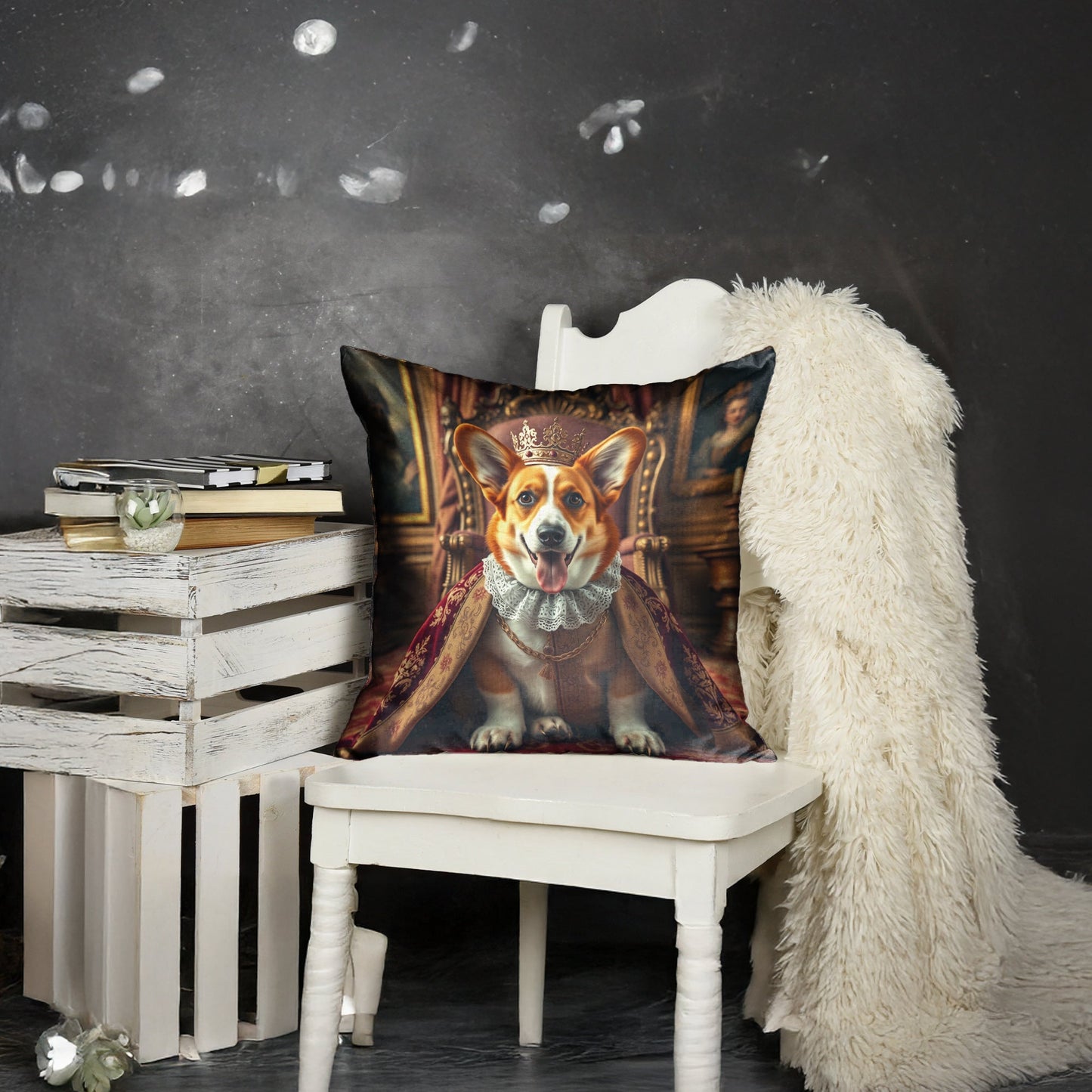 Vintage Dog Throw Pillow-2
