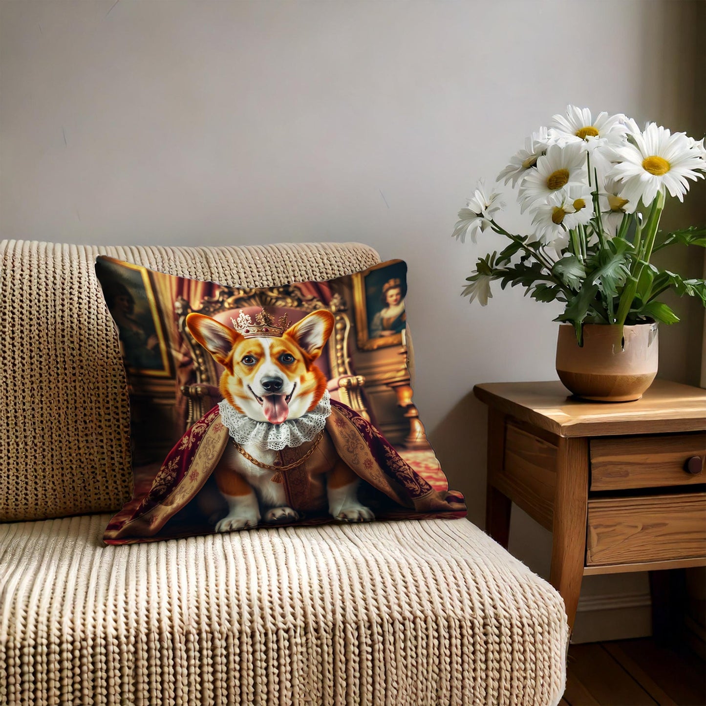 Vintage Dog Throw Pillow-3