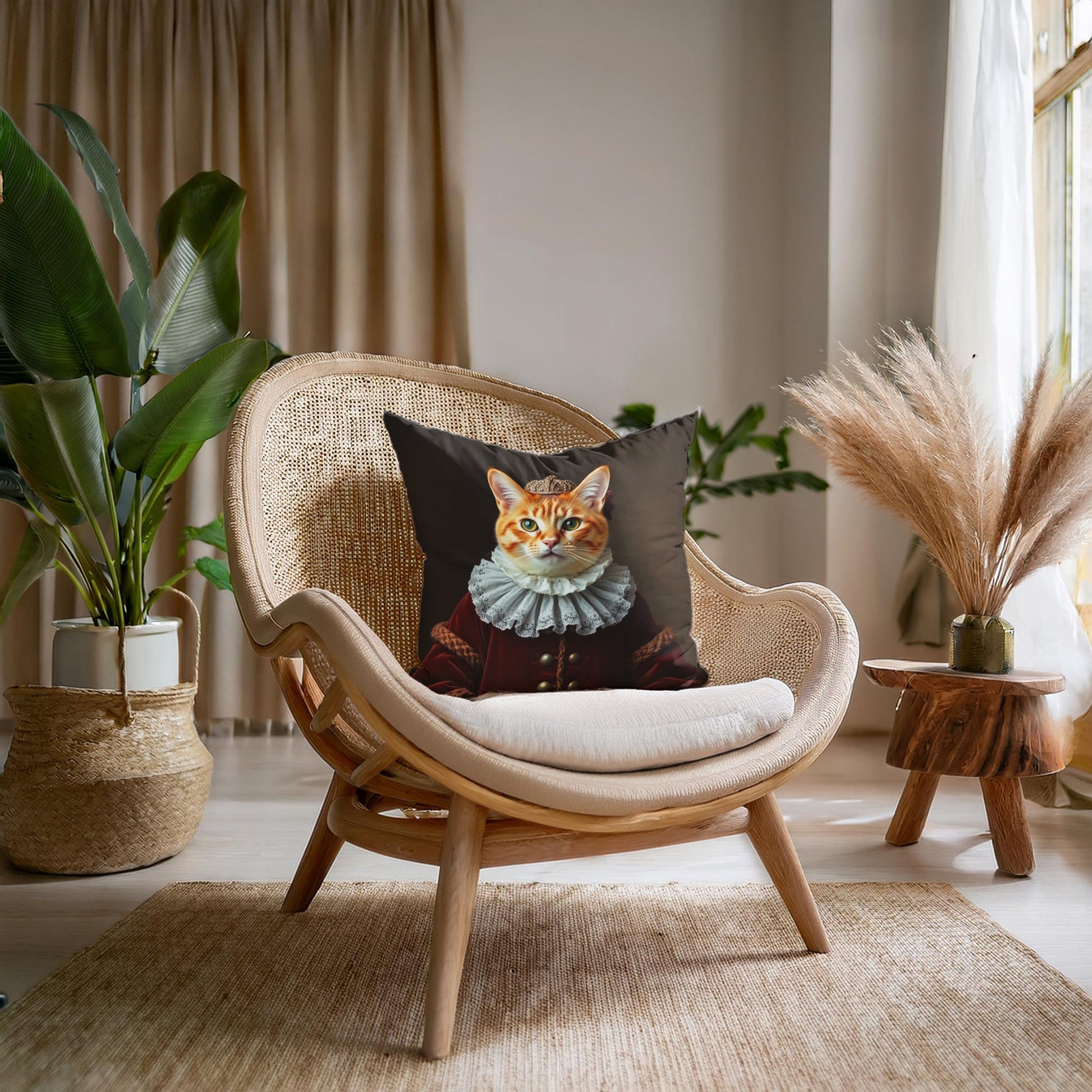 Funny Royal Cat Pillow-1