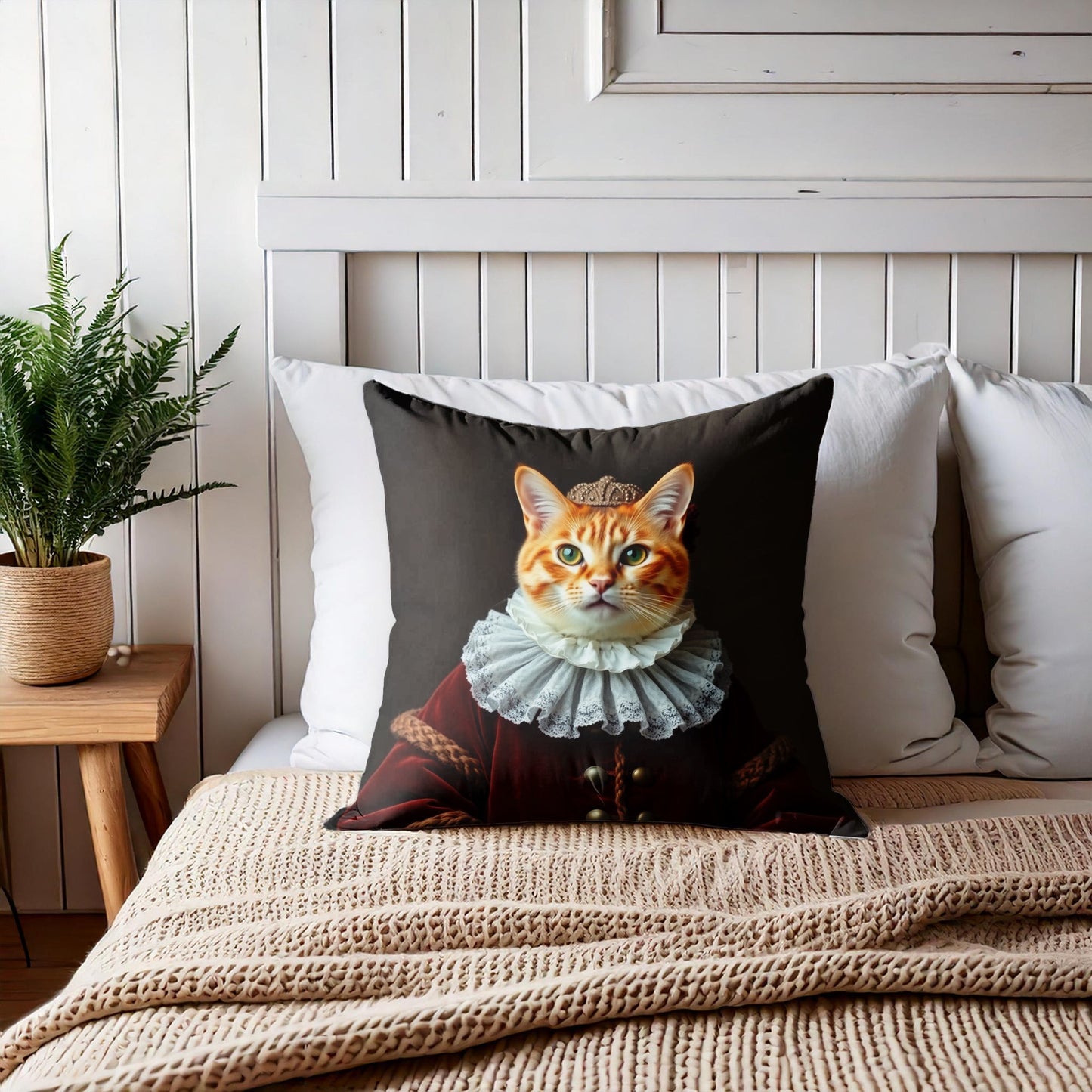 Funny Royal Cat Pillow-2