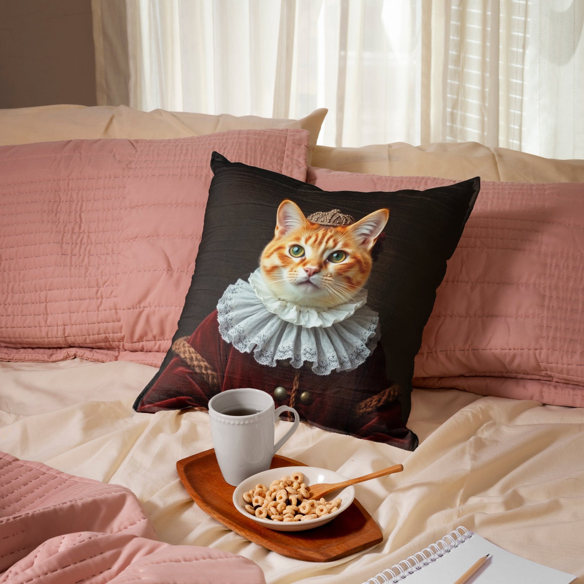 Funny Royal Cat Pillow-3