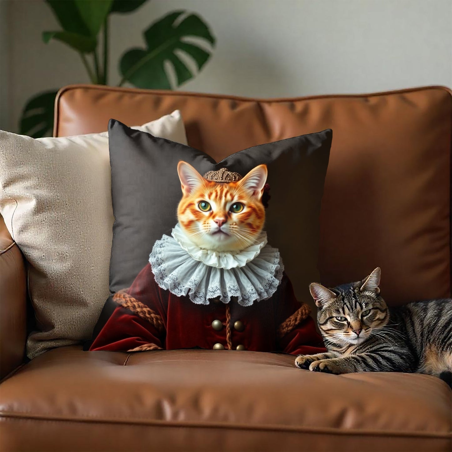 Funny Royal Cat Pillow-4