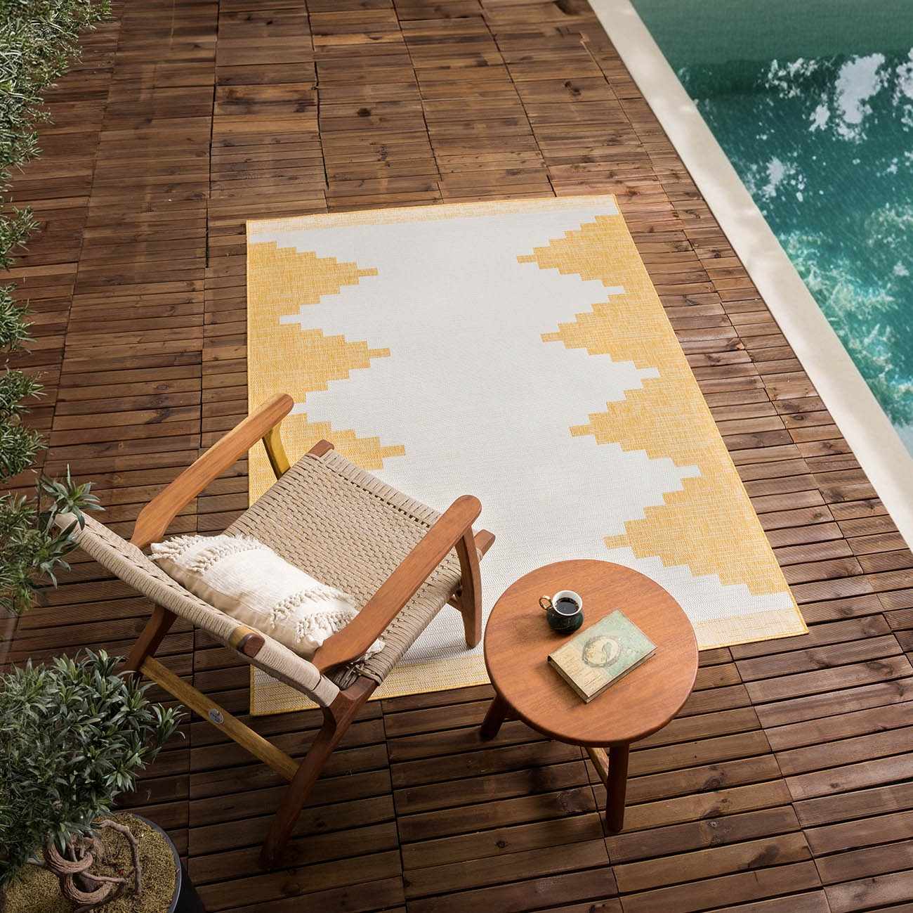 Djugun Yellow Outdoor Rug-5
