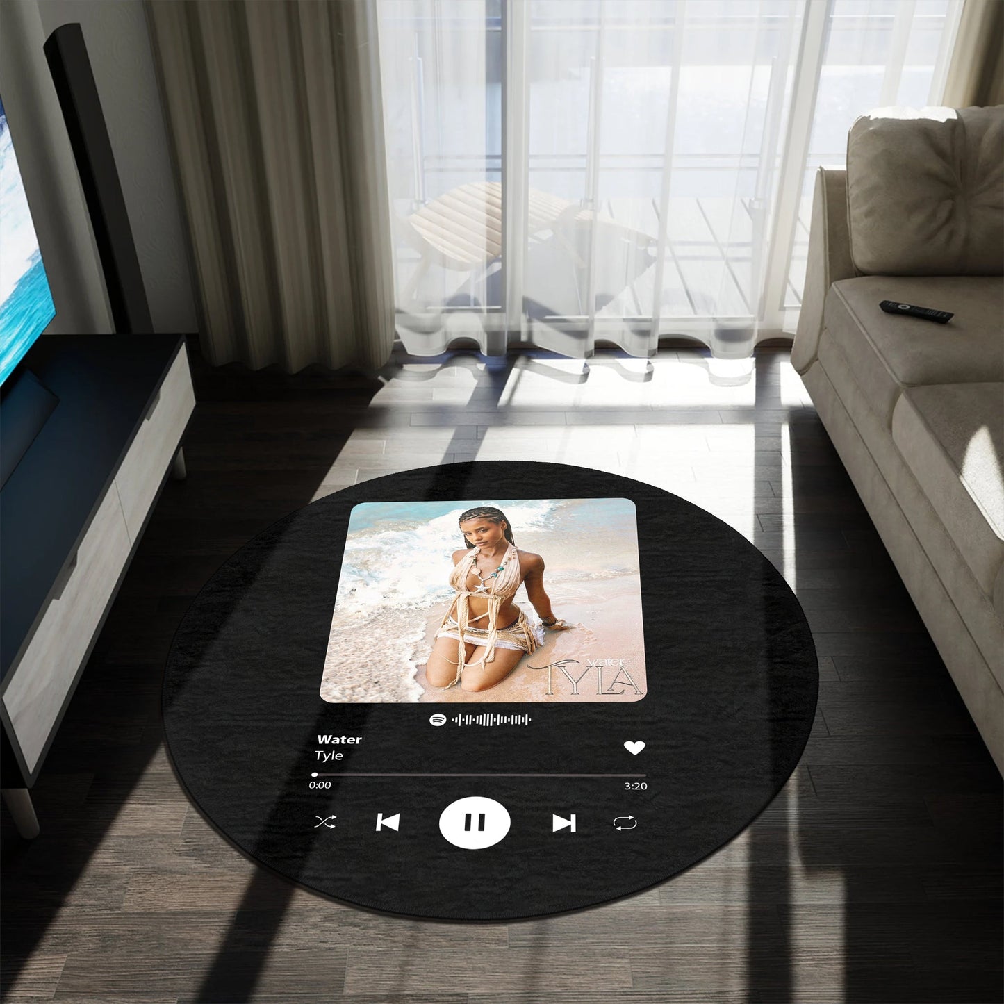Custom Round Spotify Rug-1