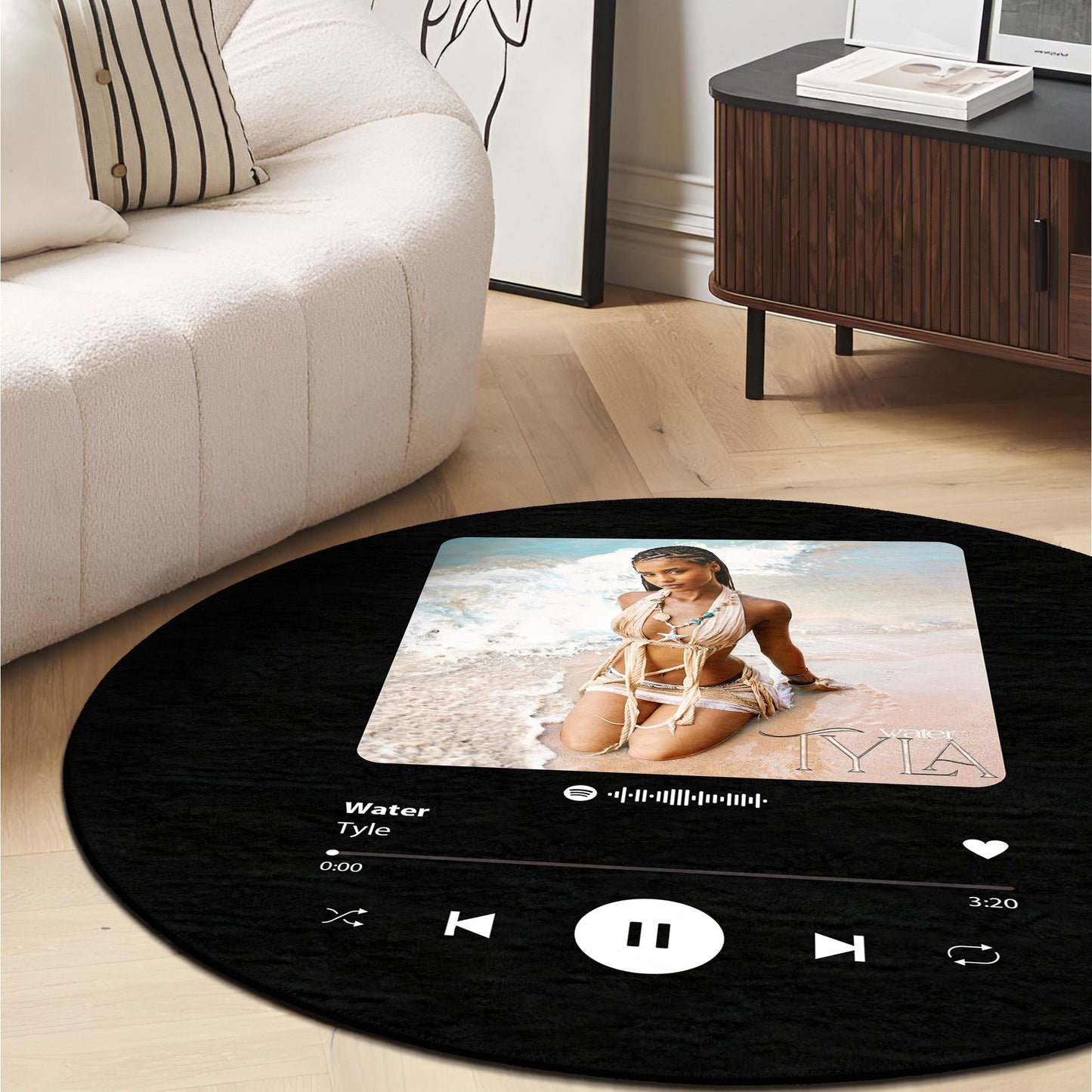 Custom Round Spotify Rug-4