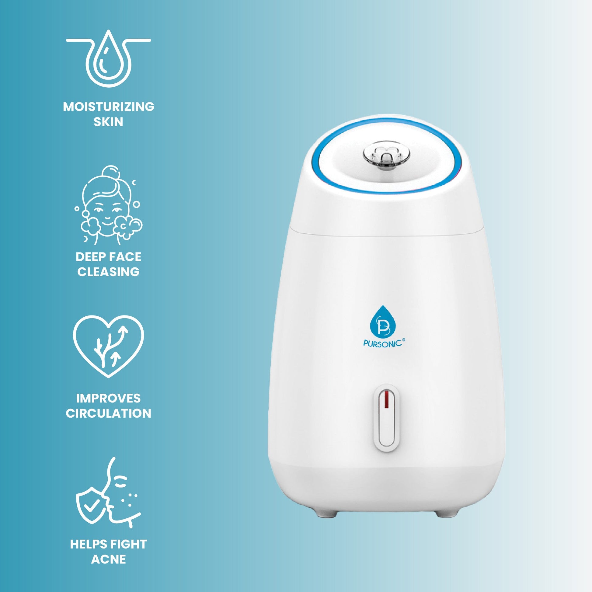 Pursonic Facial Steamer Hot Mist Moisturizing Spa-2