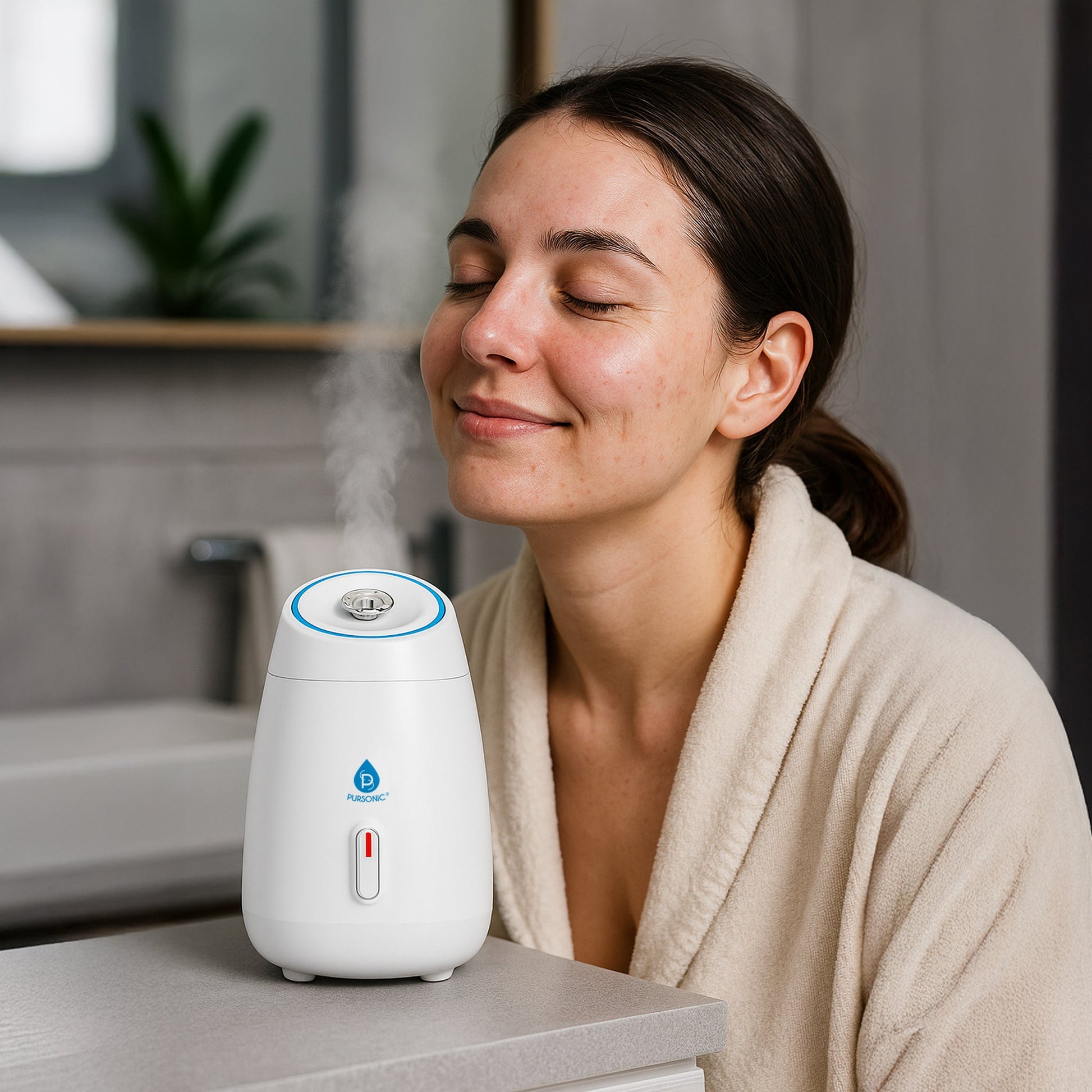 Glow & Renew Skincare Bundle: Facial Steamer, 7-in-1 LED Light Therapy Device & Vitamin C 20% Serum-2