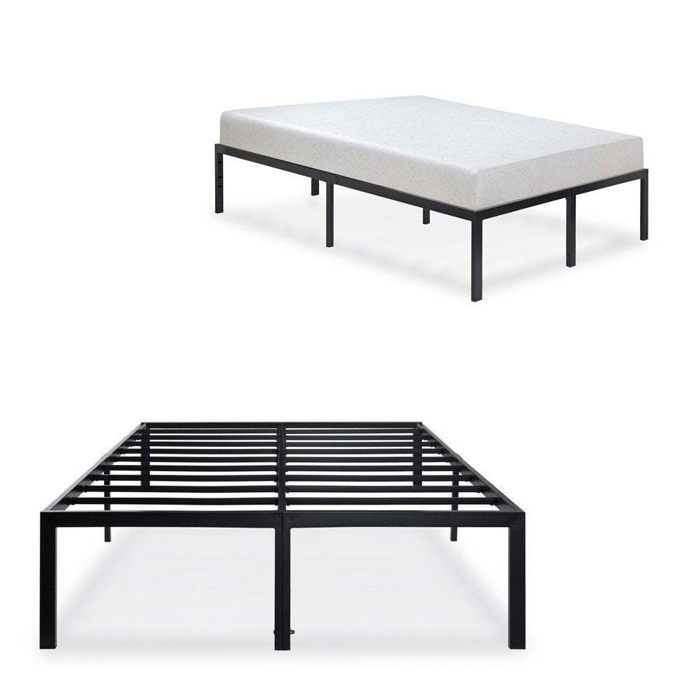 Full size Heavy Duty Black Metal Platform Bed Frame-1