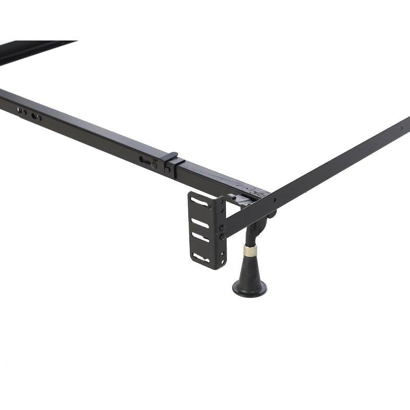 Twin/Full Adjustable Metal Bed Frame with Headboard Footboard Brackets-2