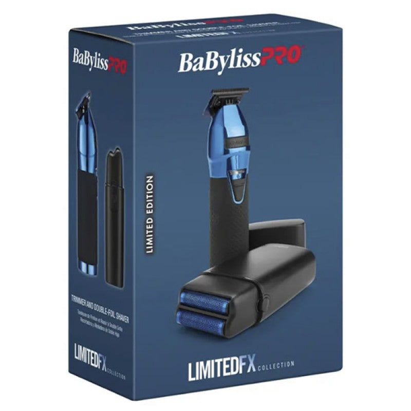BaBylissPRO LimitedFX Black & Blue Trimmer & Shaver Combo (FXDUOFS2TBL)