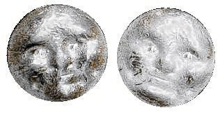 Face Earrings, Diamond Eyes Sterling silver with plate options-Dime size-2