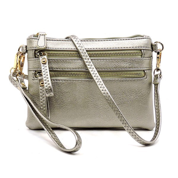 Fashion Clutch & Cross Body Bag in silver convertible crossbody clutch bag silver bag