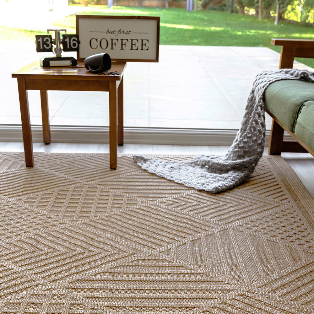 Fava Beige Machine Woven Rug-1