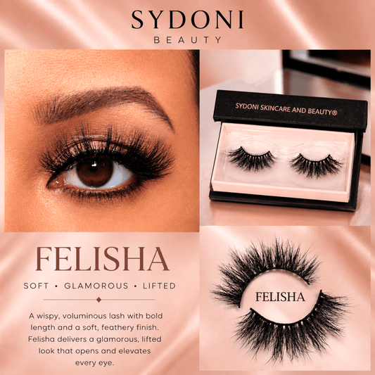 SYDONI "FELISHA" LUXURY MINK LASHES - Handcrafted Soft Glam Inspired by a Daughter Whose Love for Makeup Drives her to Discover the Latest Must-Haves