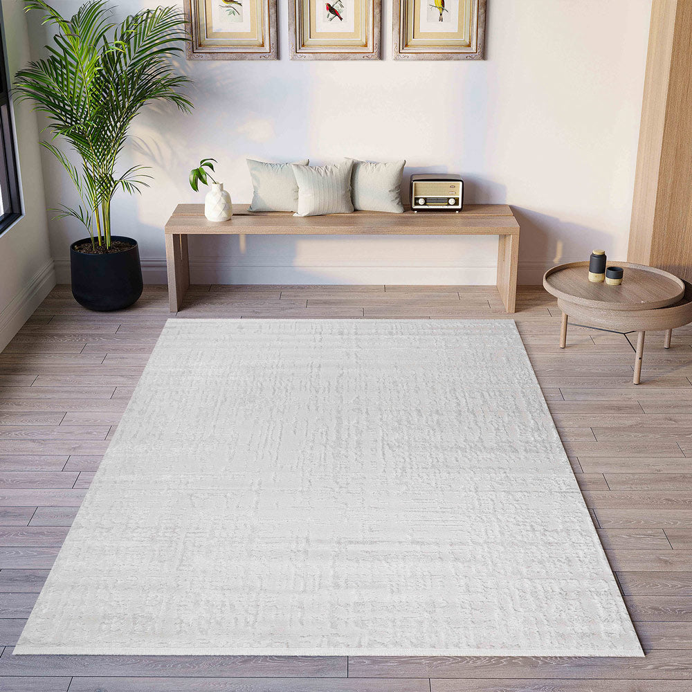 Pulse White Machine Woven Rug-1