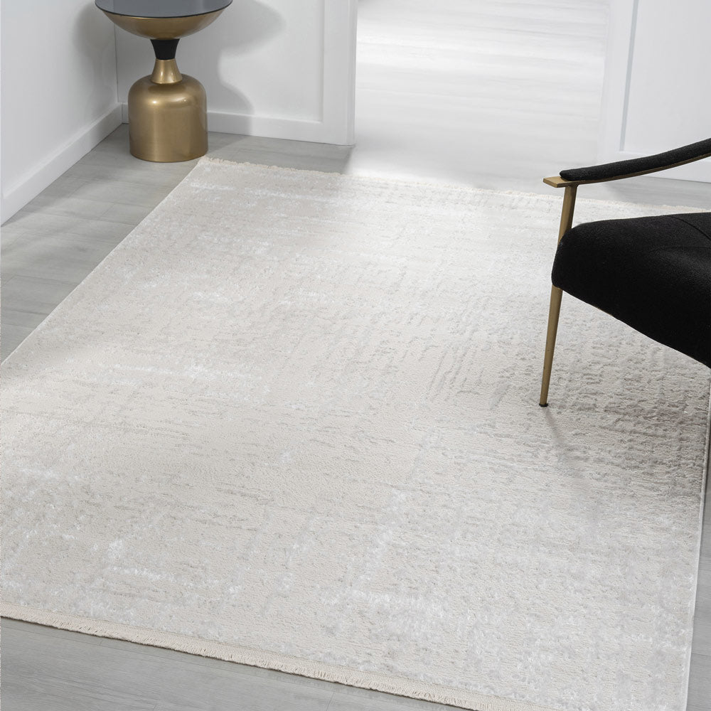 Pulse White Machine Woven Rug-2