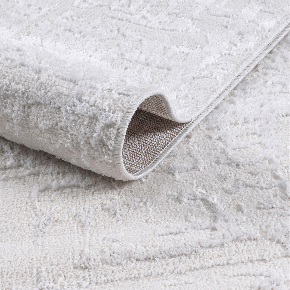 Pulse White Machine Woven Rug-3