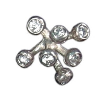 Fireworks-9 earrings-Sterling Silver with diamonds and plate options-6