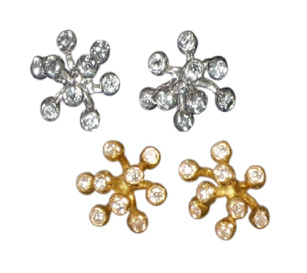 Fireworks-9 earrings-14K gold with diamonds-8