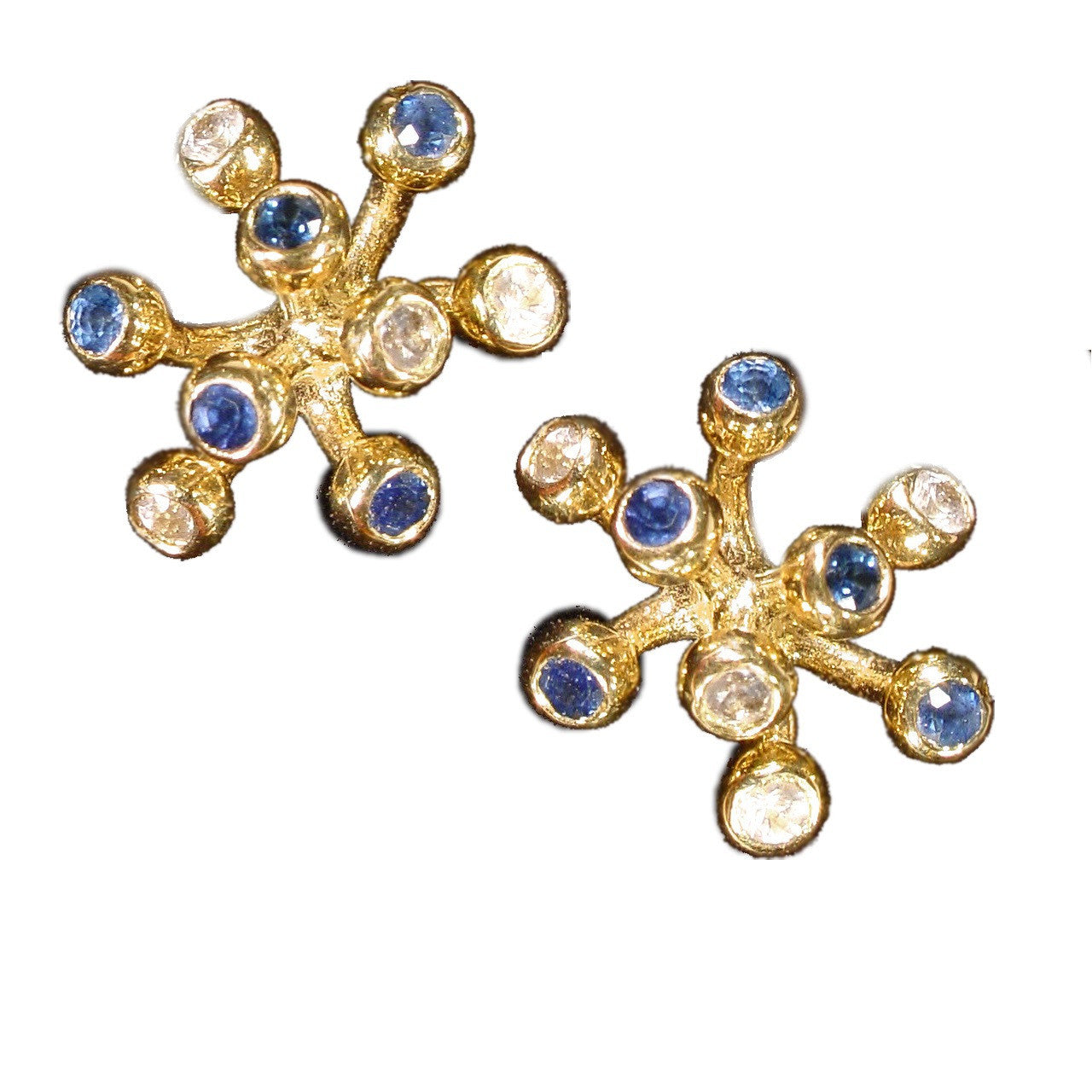 Fireworks-9 earrings-Sterling Silver with diamonds and plate options-1