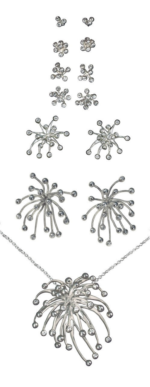 Fireworks-9 earrings-Sterling Silver with diamonds and plate options-3