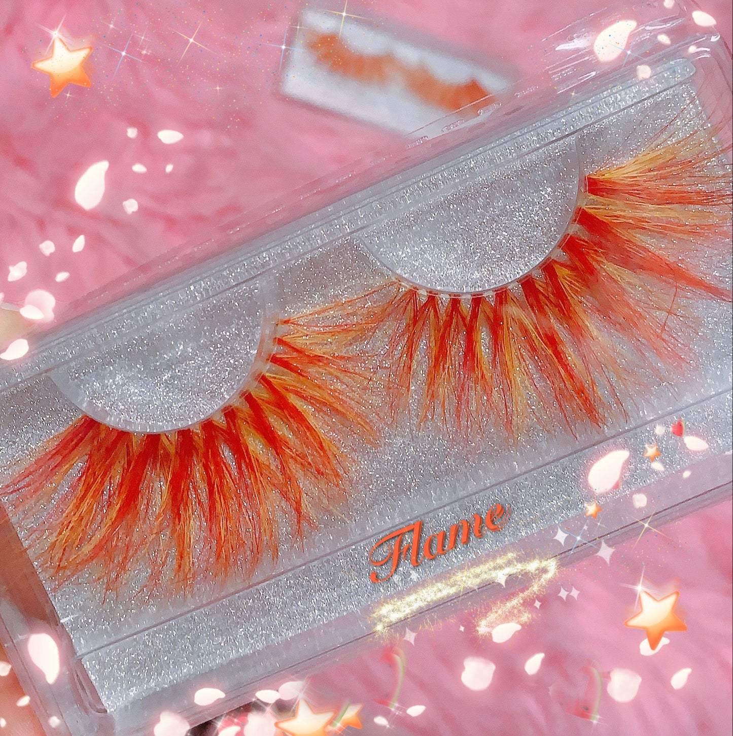 *FLAME* (Orange/Red) DOLLicious COLORBLAST Lashes!