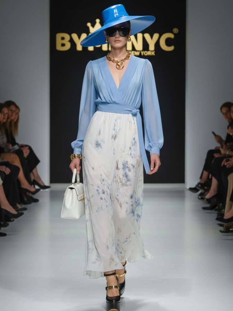 Floral Azure Maxi • GARDEN BREEZE New Collection BYMANYC ® New York-0