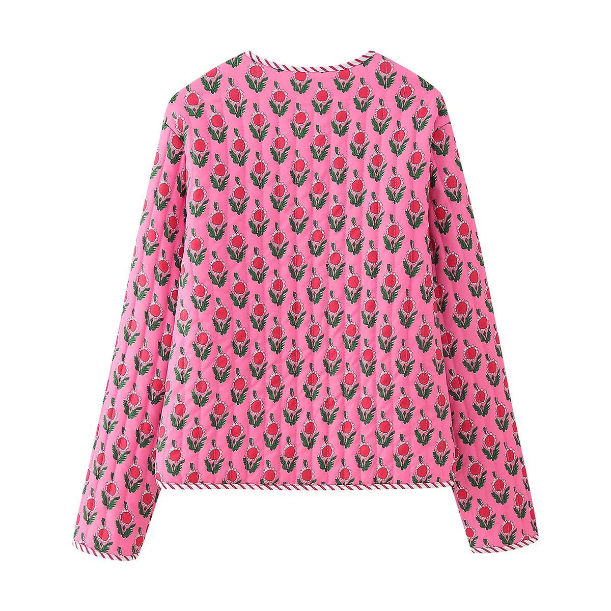 Floral Print Quilted Jacket HUDSON New Collection FASHION BYMANYC ® New York-1