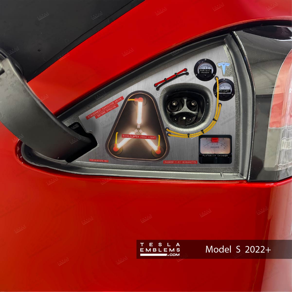 Flux Capacitor Tesla Charge Port Wrap | Model S