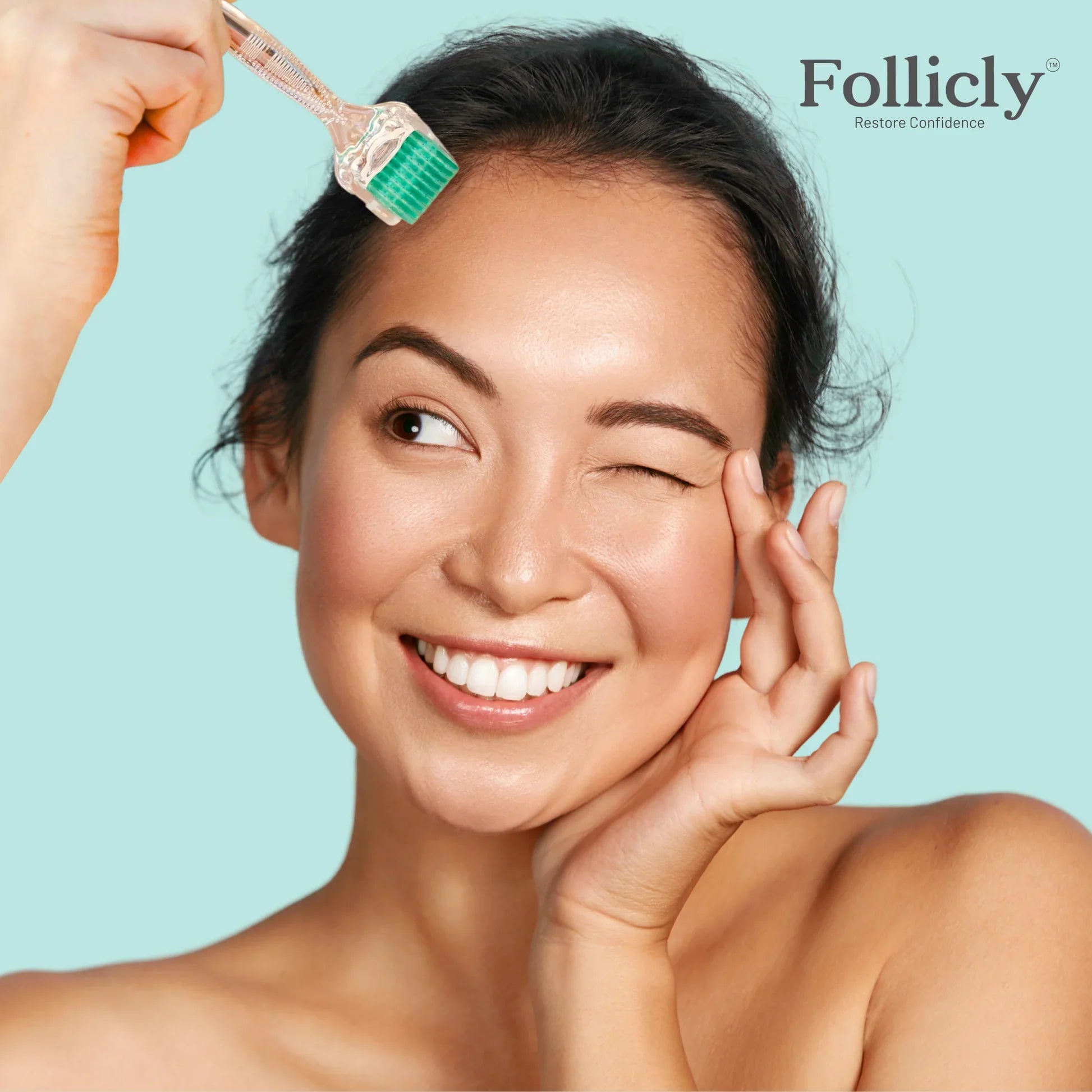 Follicly™ Derma Roller 3-Pack – 192 Authentic Titanium Microneedles (Value Bundle)-3