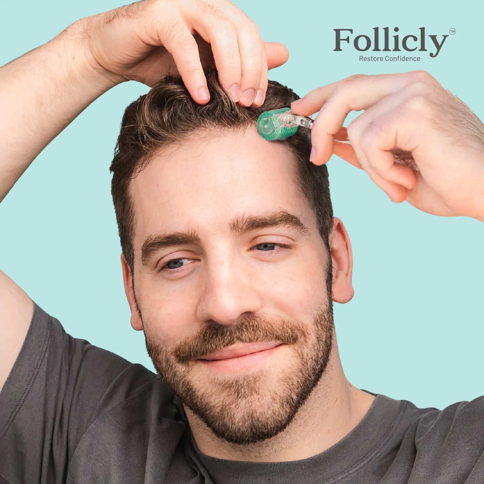 Follicly™ Derma Roller 3-Pack – 192 Authentic Titanium Microneedles (Value Bundle)-2
