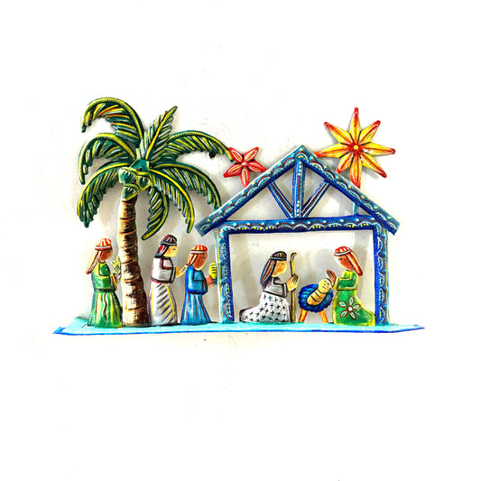 Painted Standing Nativity