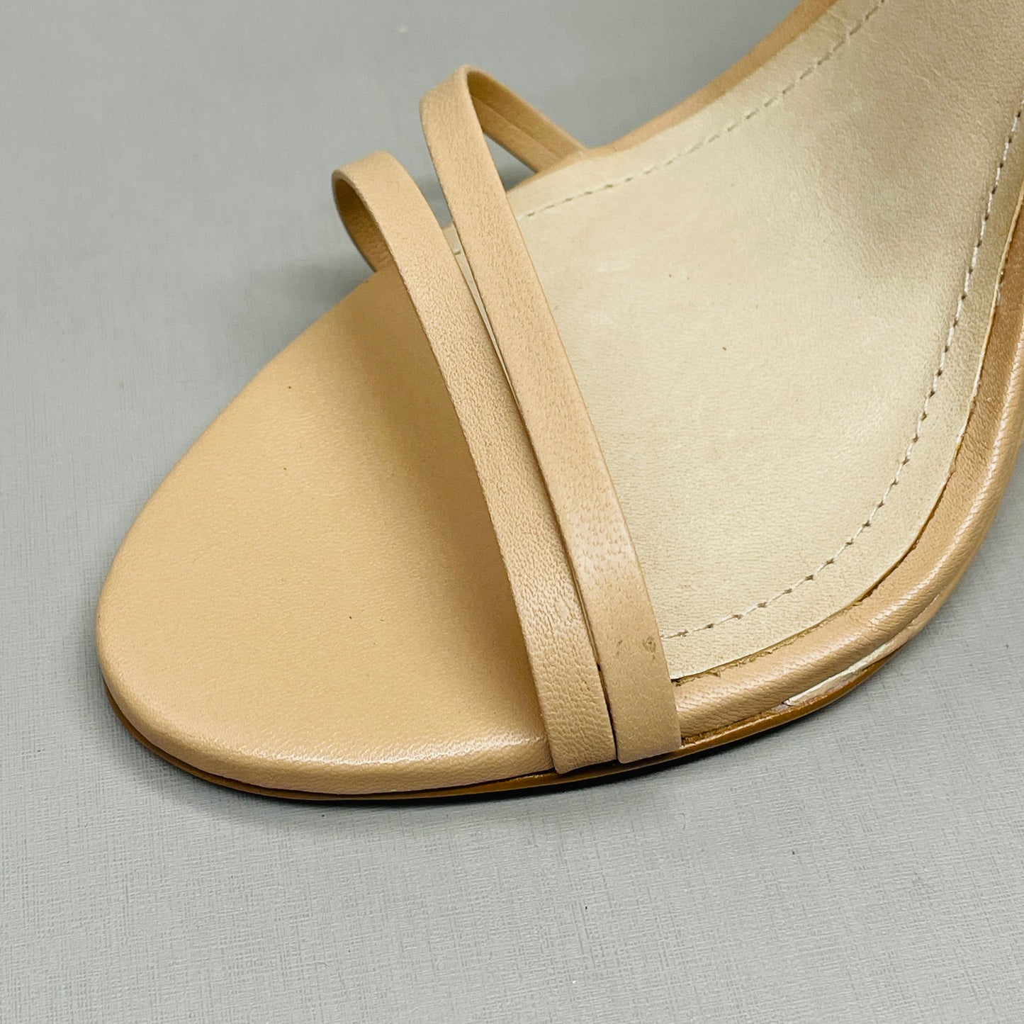 SCHUTZ Deonne Casual Deluxe Nappa Leather Sandal True Beige Sz 8.5 S013810172 (New)