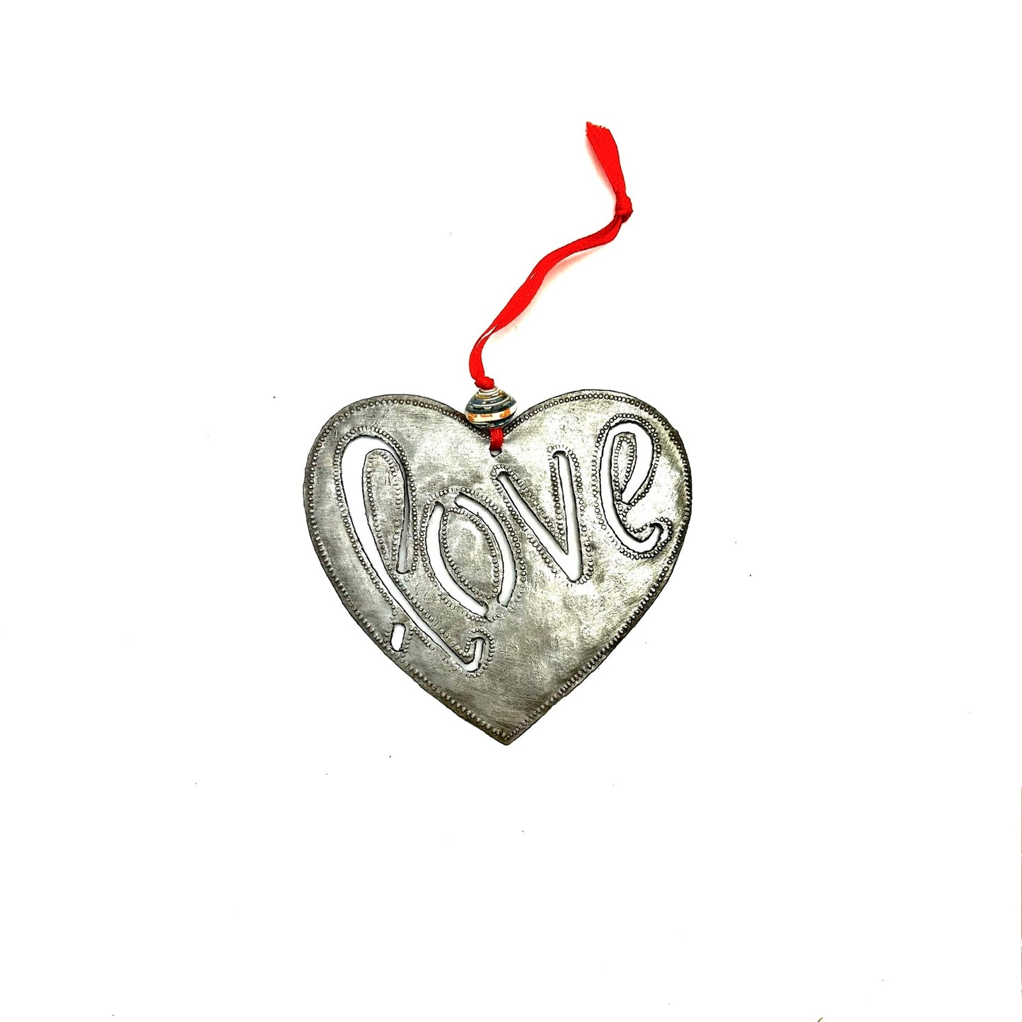 Rustic Natural Love Heart Ornament