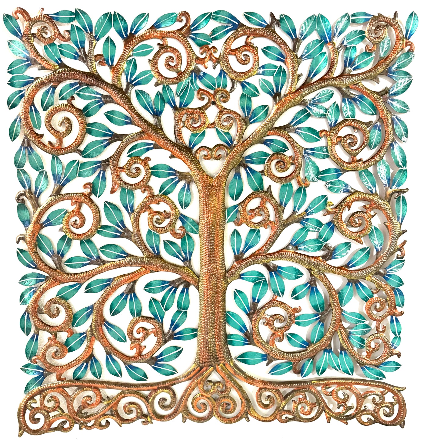 Jumbo Square Turquoise Tree