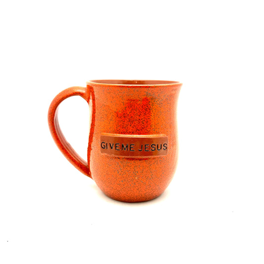 Give Me Jesus Mug - Glitter Orange