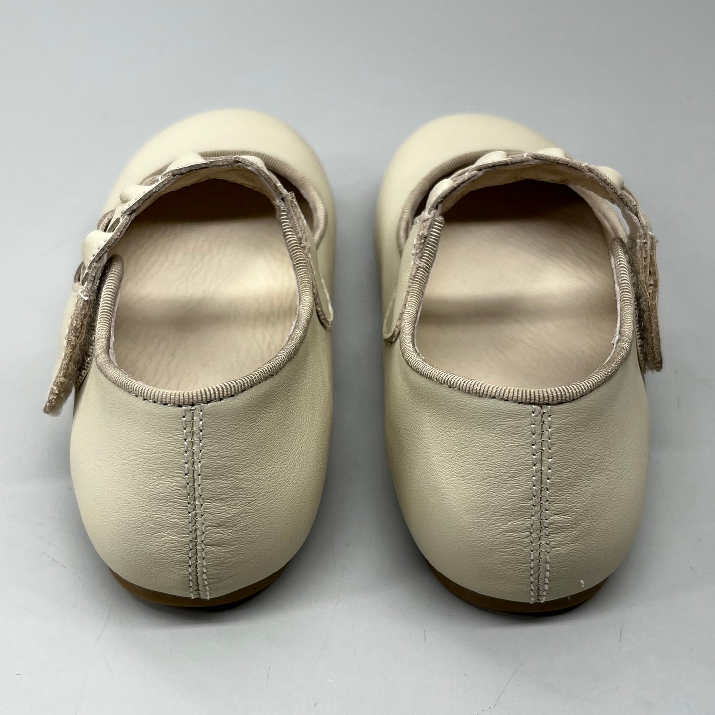 OLD SOLES Lady Plat Braided Strap Leather Shoe Kid’s Sz 27 US 10 Cream #817