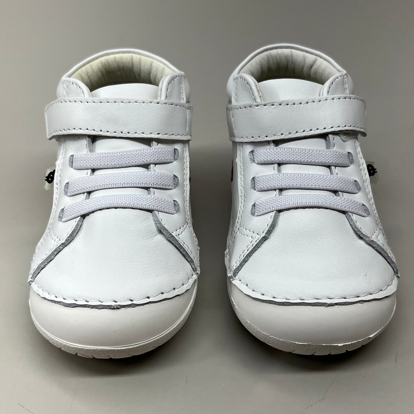 OLD SOLES Baby Champster Leather Shoe Sz 19 US 3 Snow/Red/ Pink/Silver #4091