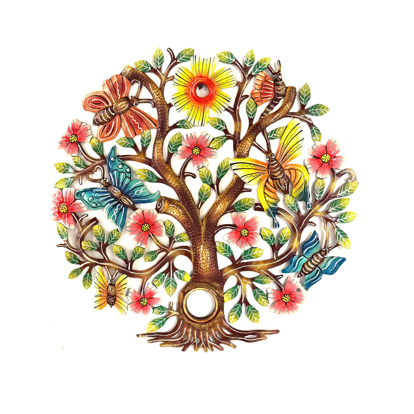 Tree and Butterfly Oil Drum Top
