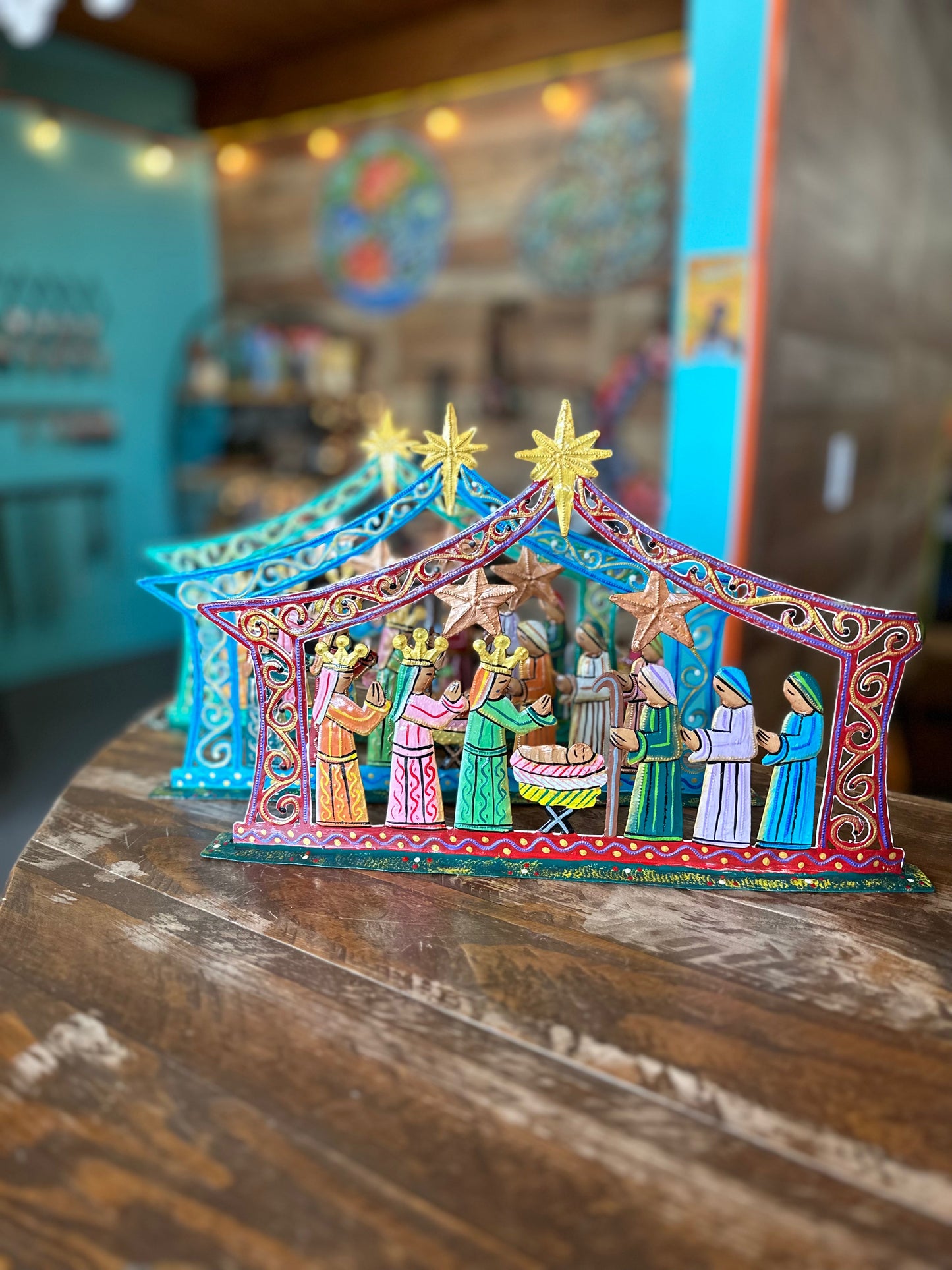 Staff Favorite Magenta Standing Nativity