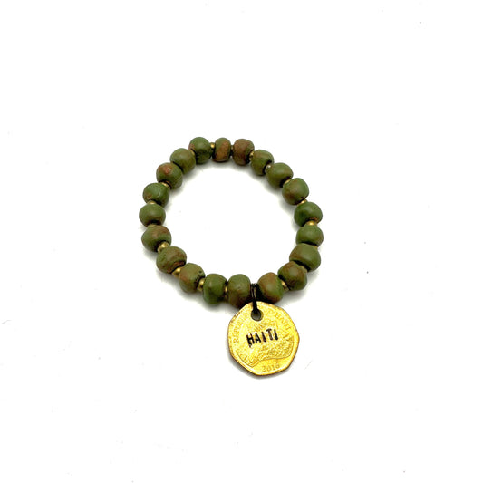 Ceramic Coin Bracelet - Haiti