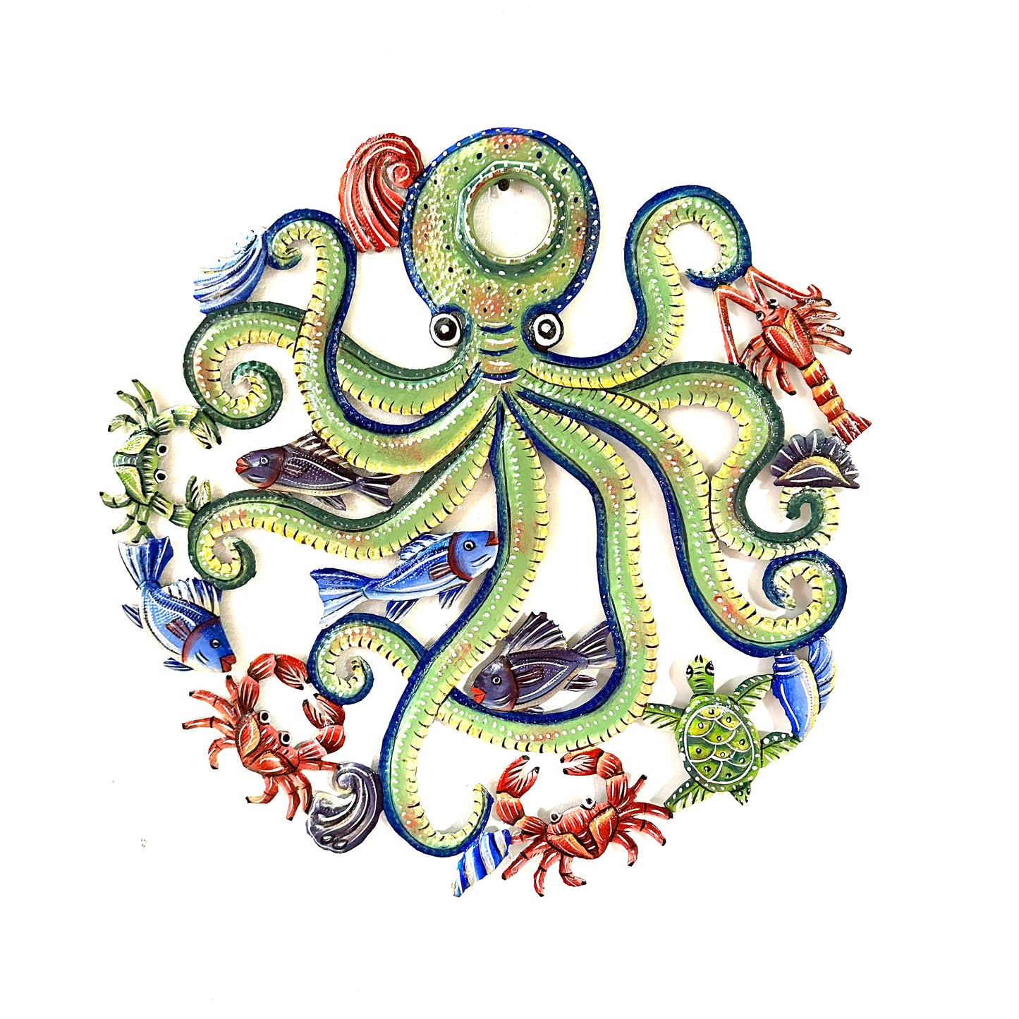 Oil Drum Top Octopus- Green