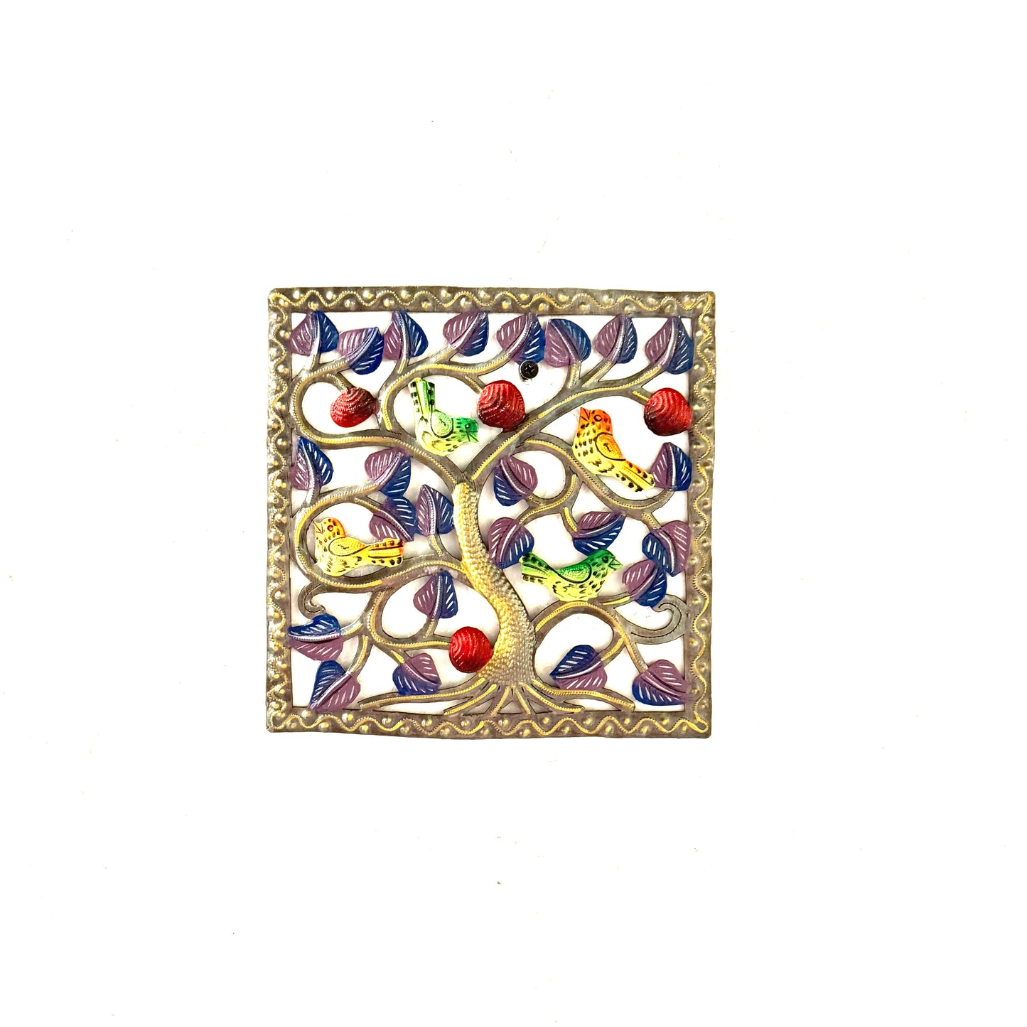 Small Square Birds with Red Fruit