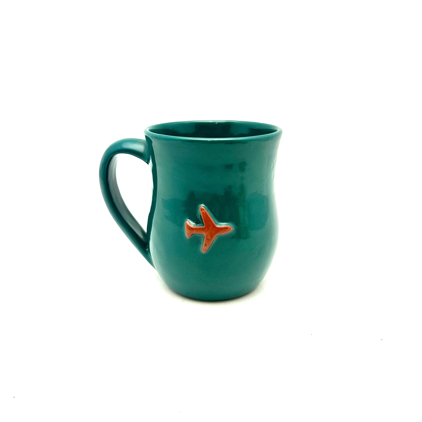 Airplane Mug- Teal Green