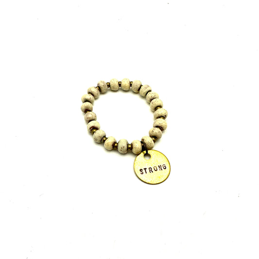 Ceramic Charm Bracelet - Strong