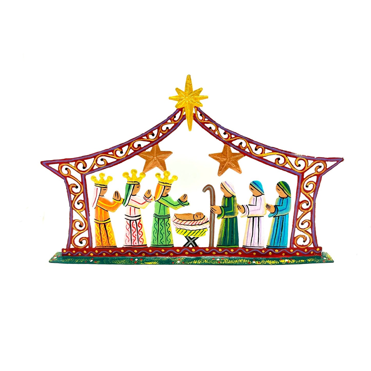 Staff Favorite Magenta Standing Nativity