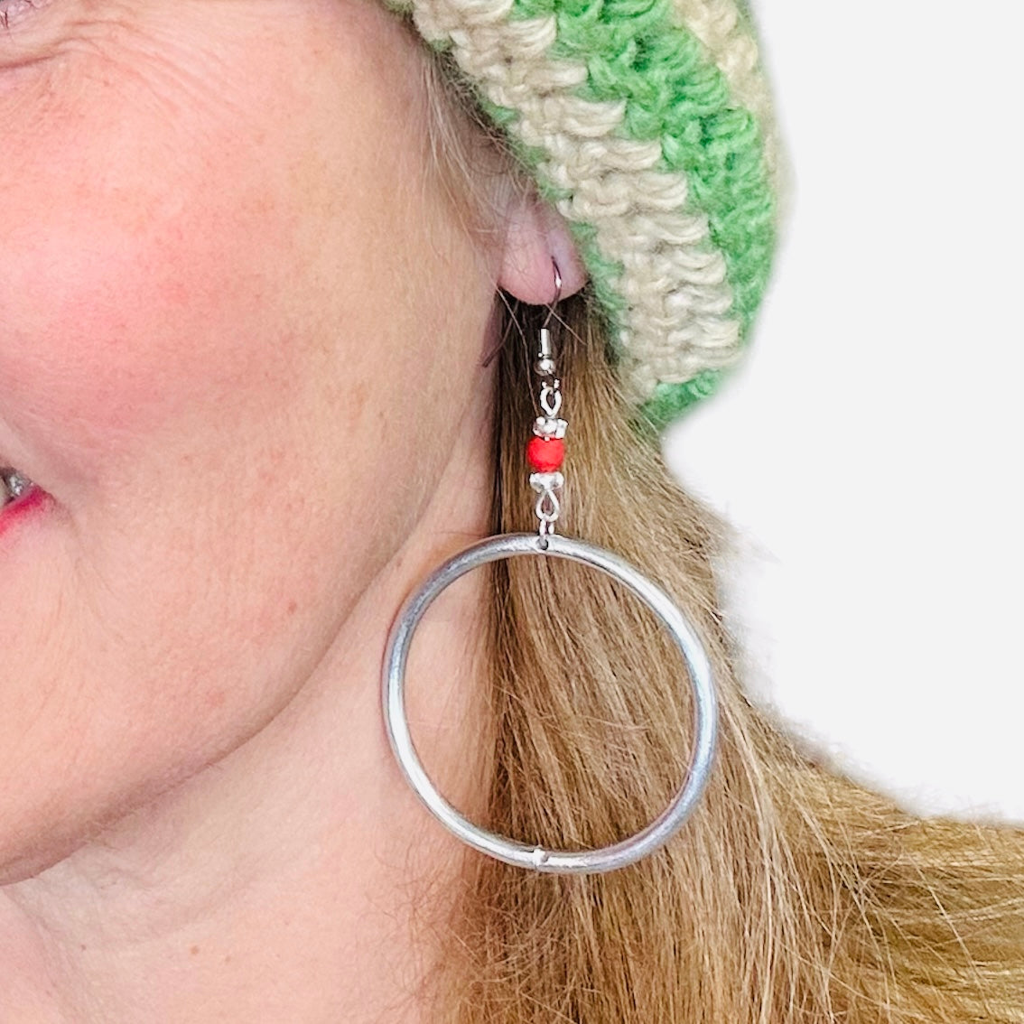 Dangle Hoop Earring- Smooth